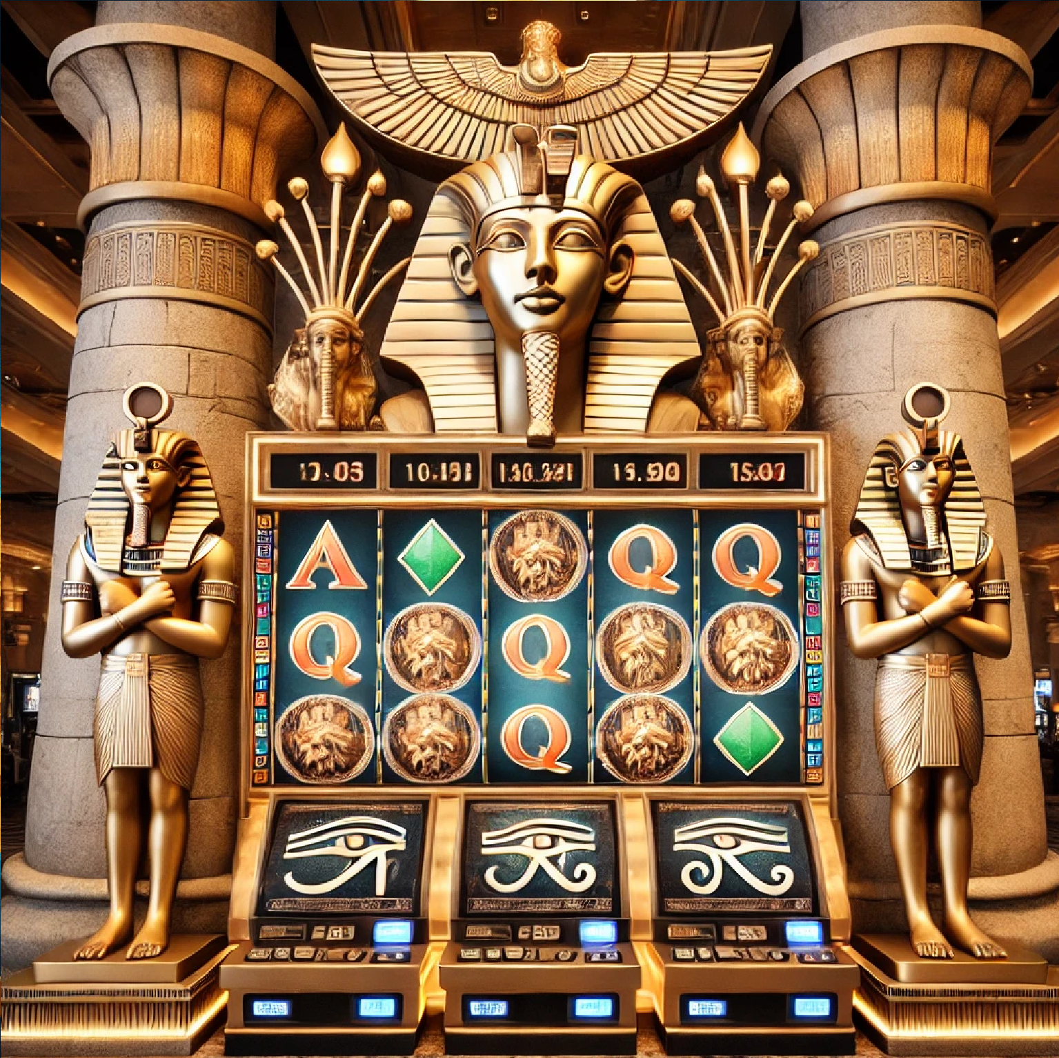 Book of Dead slot machine with ancient Egyptian theme and explorer character