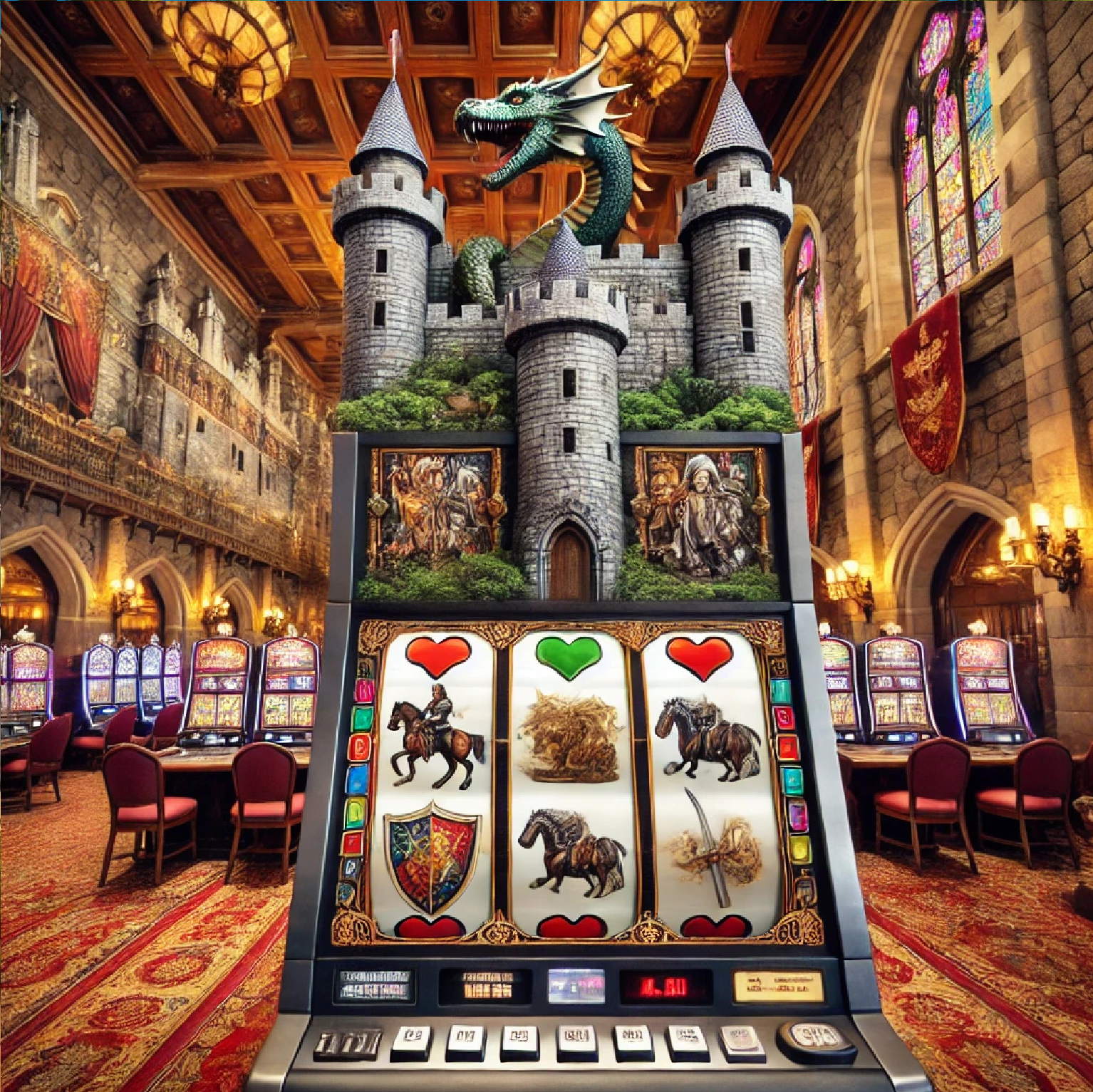 Mega Moolah slot machine with African safari theme and progressive jackpot display