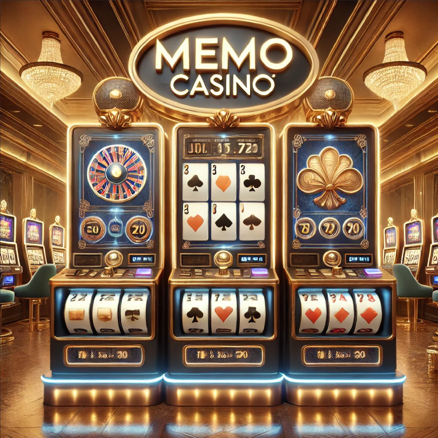 MemoCasino's game lobby displaying a variety of slot games, table games, and live casino options