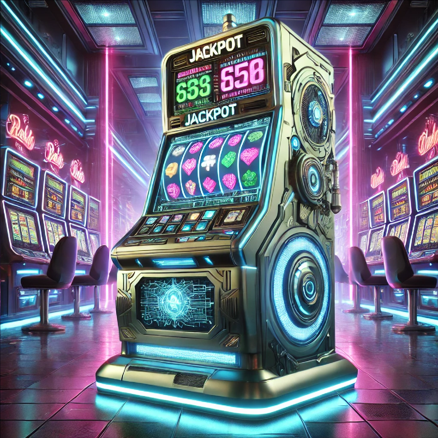 Starburst slot machine featuring colorful jewels and a space background